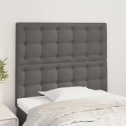 vidaXL Sänggavel grå 100x5x118/128 cm konstläder