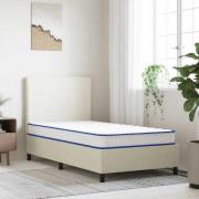 vidaXL Memoryskummadrass vit 90x190x17 cm mjuk