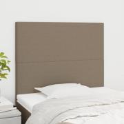 vidaXL Sänggavel taupe 80x5x118/128 cm tyg