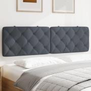 vidaXL Headboard Cushion Dark Grey 180 cm Velvet