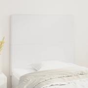 vidaXL Sänggavel vit 100x5x118/128 cm konstläder