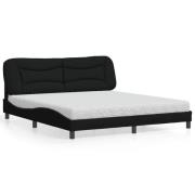 vidaXL Bed with Mattress "Hvar" Black 180x200 cm Fabric