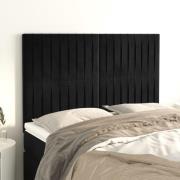 vidaXL Sänggavel svart 144x5x118/128 cm sammet