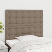 vidaXL Sänggavel taupe 90x5x118/128 cm tyg
