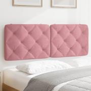 vidaXL Headboard Cushion Pink 140 cm Velvet