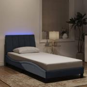 vidaXL Bed Frame with LED without Mattress "Hanko" Dark Grey 90x190 cm...