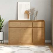 vidaXL Skänk SAUDA ek 114x43x75,5 cm massiv furu