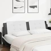 vidaXL Headboard Cushion "Zadar" White and Black 200 cm Faux Leather