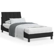 vidaXL Bed with Mattress "Hanko" Black 90x200 cm Velvet