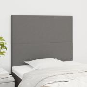 vidaXL Sänggavel mörkgrå 90x5x118/128 cm tyg