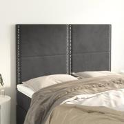 vidaXL Sänggavel mörkgrå 144x5x118/128 cm sammet