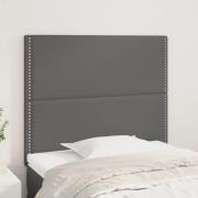 vidaXL Sänggavel grå 90x5x118/128 cm konstläder