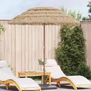 vidaXL Badparasol Brun Ø 160 x 196 cm Stål