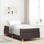 vidaXL Sängram med madrass Mörkbrun 90 x 190 cm tyg
