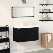 vidaXL Diskbänksskåp Svart ek 80 x 38.5 x 46 cm Konstruerat trä