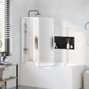 Bad- & duschvägg 117x120 cm 3-paneler vikbar