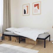 vidaXL Sängram metall svart 90x200 cm