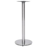 vidaXL Bordsben för cafébord silver Ø45x107 cm rostfritt stål