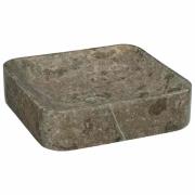 vidaXL Handfat grå 40x40x10 cm marmor
