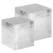 vidaXL Soffbord 2 st aluminium silver