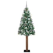 vidaXL Smal julgran med 300 LED-lampor Grön 180 cm PVC och solid furu