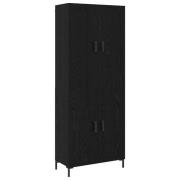 vidaXL Skåp 2 pcs Svart ek 69.5 x 34 x 180 cm Konstruerat trä
