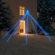 vidaXL LED julgran inomhus/utomhus 576 LED blå 3,6 m