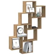vidaXL Vägghylla kubformad artisan ek 90x15x119,5 cm konstruerat trä