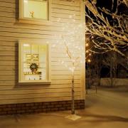 vidaXL Björkträd med LED varmvit 240 LEDs 300 cm