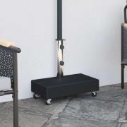 vidaXL Parasollfot svart 45x25x8 cm granit
