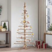 vidaXL Julgran i trä 210 cm massiv furu
