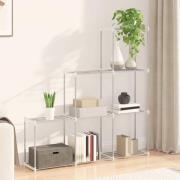 vidaXL Förvaringshylla med hylla vit 43 x 27 x 90 cm Aluminium