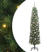 vidaXL Konstgjord julgran Grön 180 cm PVC och stål och plast