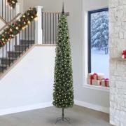vidaXL Konstgjord julgran Grön 270 cm PVC och stål och plast