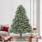 vidaXL Konstgjord julgran med 300 LED-lampor Grön 160 x 160 x 240 cm