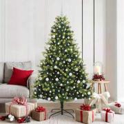 vidaXL Konstigt Hingad Julgran 300 LEDs Grön 180 cm PVC och PE