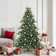 vidaXL Plast Hingad Julgran med 300 LED-lampor med stativ 180 cm PVC