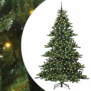 vidaXL Plast Hingad Julgran med 300 LED-lampor med stativ 210 cm PVC
