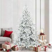 vidaXL Plast Hingad Julgran med 300 LED-lampor med stativ 210 cm PVC