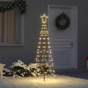 vidaXL LED Julgran med 390 LED-lampor Varmvit 250 cm Järn