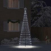 vidaXL LED Julgran med 800 LED-lampor Kallvit 400 cm Järn