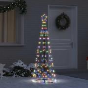 vidaXL LED Julgran med 390 LED-lampor Flerfärgsdesign 250 cm Järn