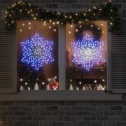 vidaXL Jul Snöflinga med 156 LED-lampor Blå 55,5 x 55,5 x 0,75 cm PVC