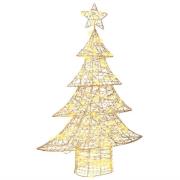 vidaXL Julgran med 120 LED-lampor Varmvit 120 cm PET