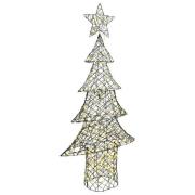 vidaXL Julgran med 240 LED-lampor Varmvit 180 cm Rotting