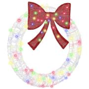 vidaXL Krans med 60 LED-lampor Flerfärgsdesign 76 x 8.5 x 76 cm Akryl