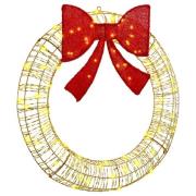 vidaXL Krans med 80 LED-lampor Varmvit 90 cm PET