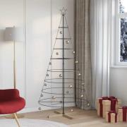 vidaXL Julcone-träd med stativ Svart 210 cm Stål