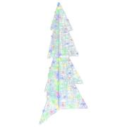 vidaXL Julgran med 160 LED-lampor Flerfärgsdesign 150 cm Akryl