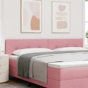vidaXL Huvudgavel Väggmonterad med huvudgavel Rosa 200 cm Sammet